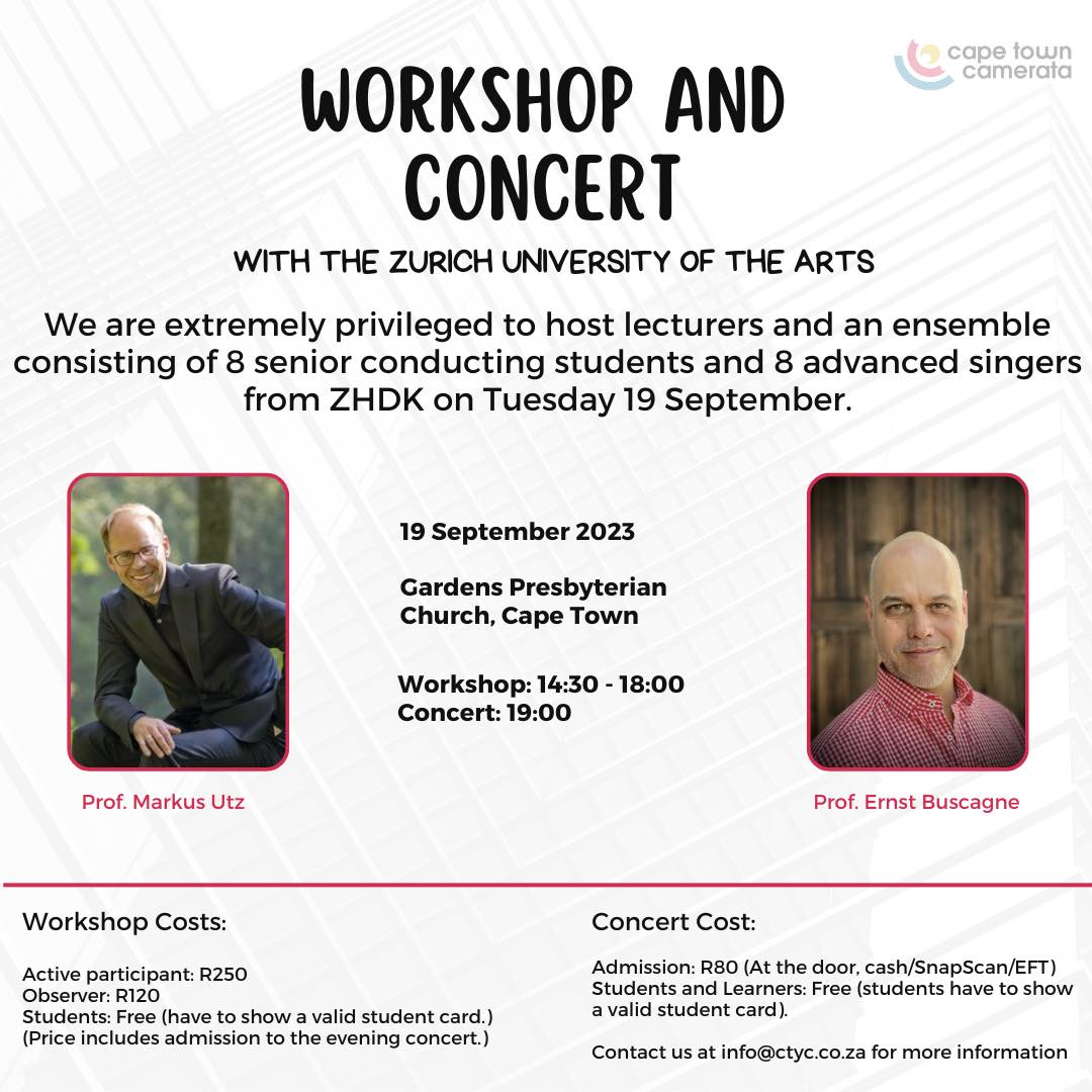 Workshop and Concert – 19 September 2023